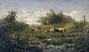 Cows at a pond Gerard Bilders